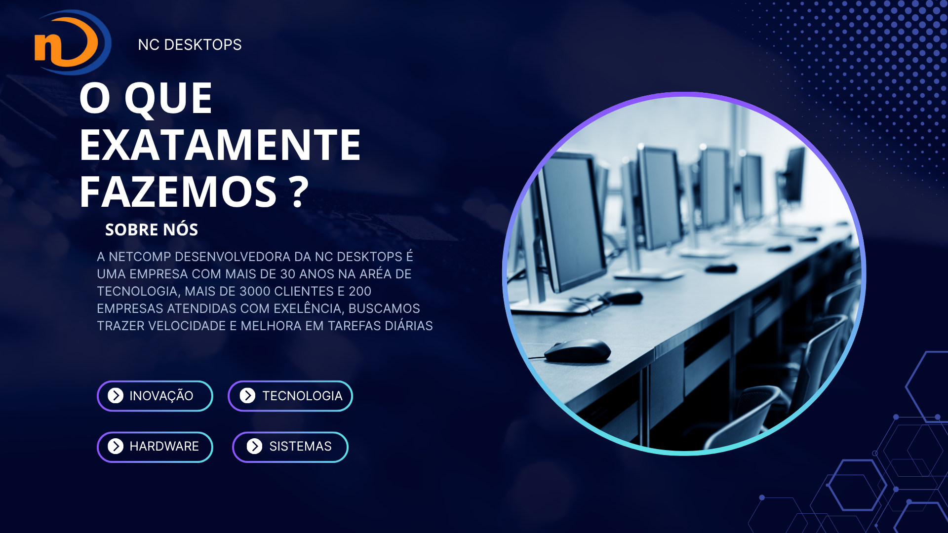 O que exatamente fazemos — Sobre Nós